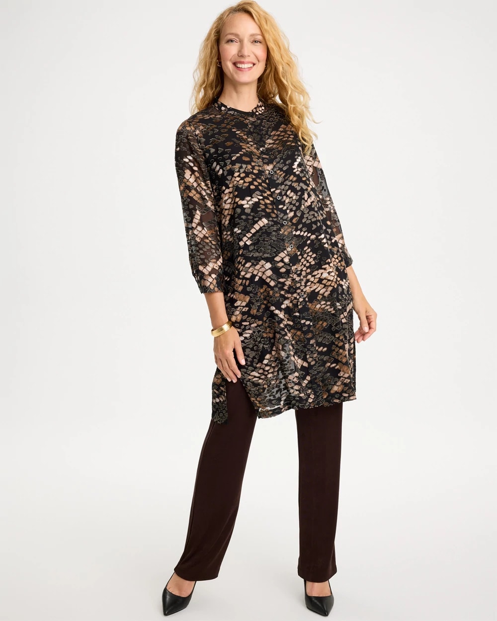 Travelers™ Snakeskin Burnout Shacket | Chico's